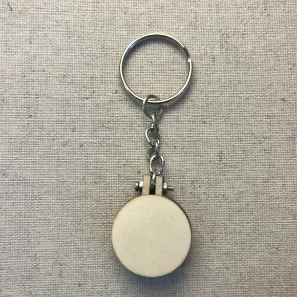 ๐ Cross Stitch Moon Keychain - Picture 3 of 5